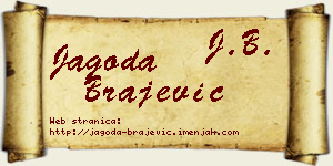 Jagoda Brajević vizit kartica